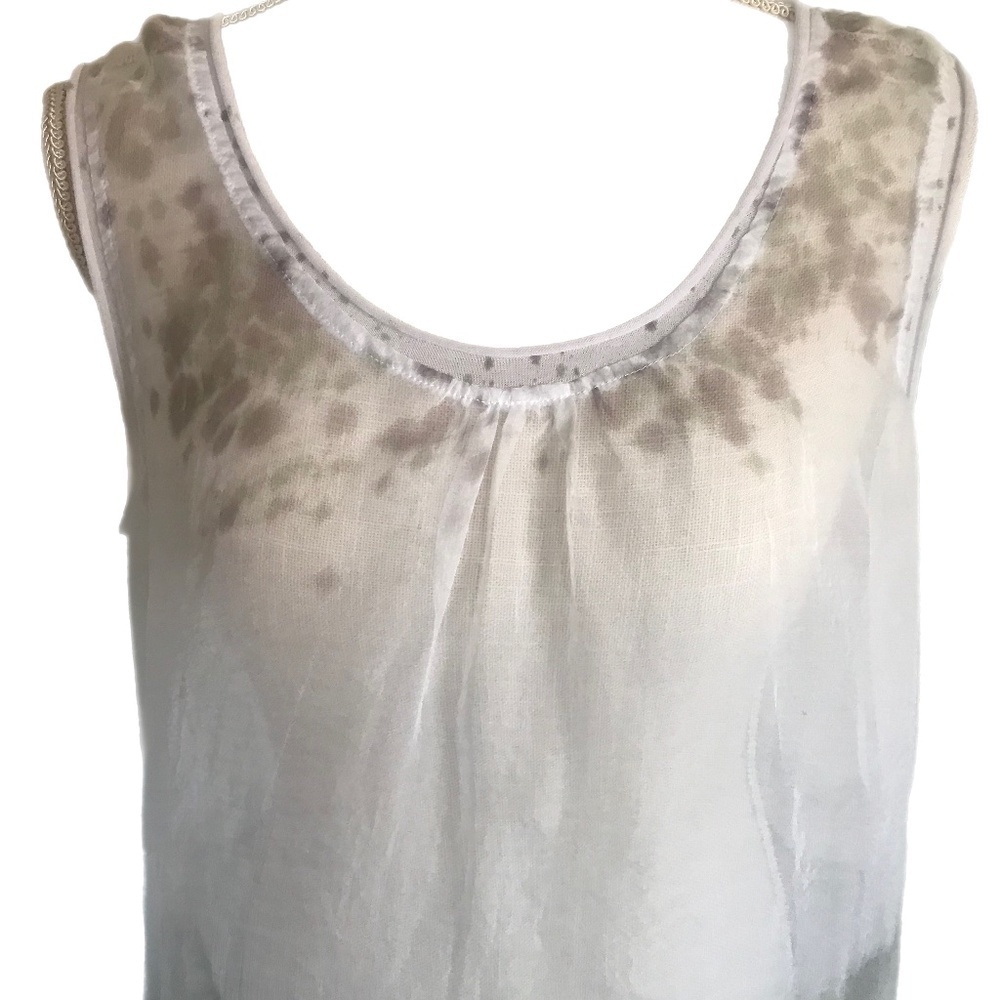 Sheer Ombré beach tank coastal boho watercolor classic feminine